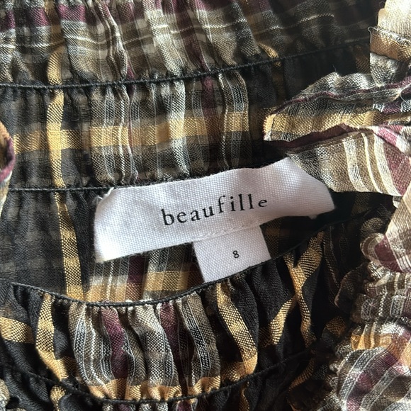 BEAUFILLE Green Plaid Sol Dress - Picture 3 of 7